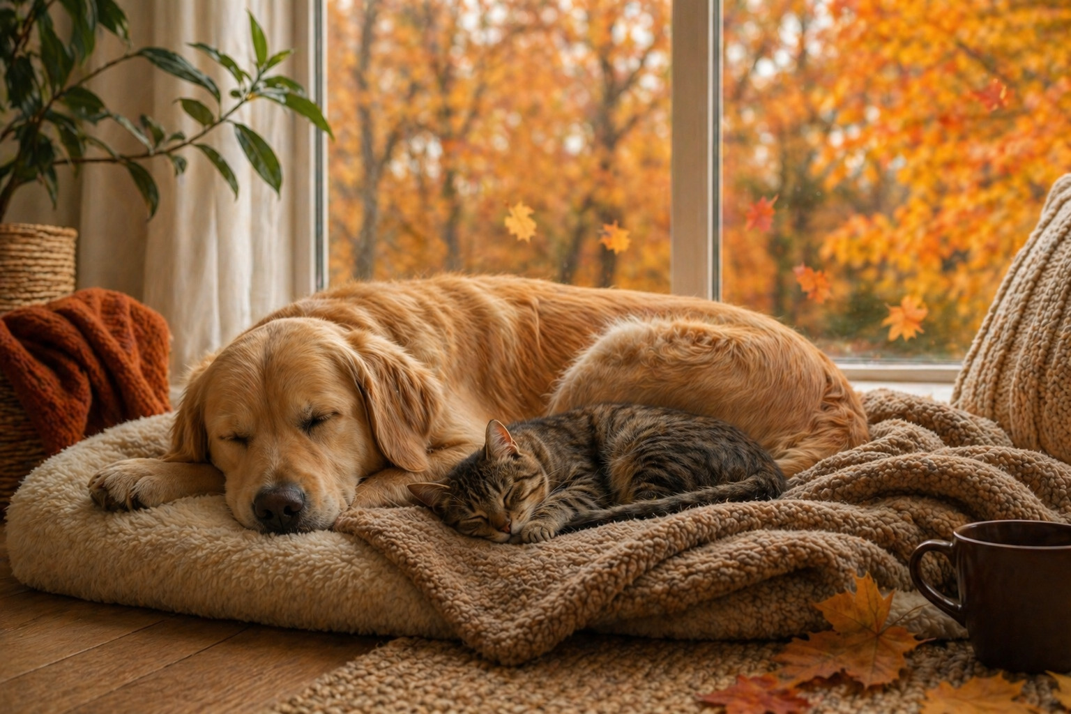 ¿Por qué mi mascota duerme más en otoño?